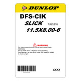 Dunlop DGS | 6" Rear | Slick | Kart Tyre